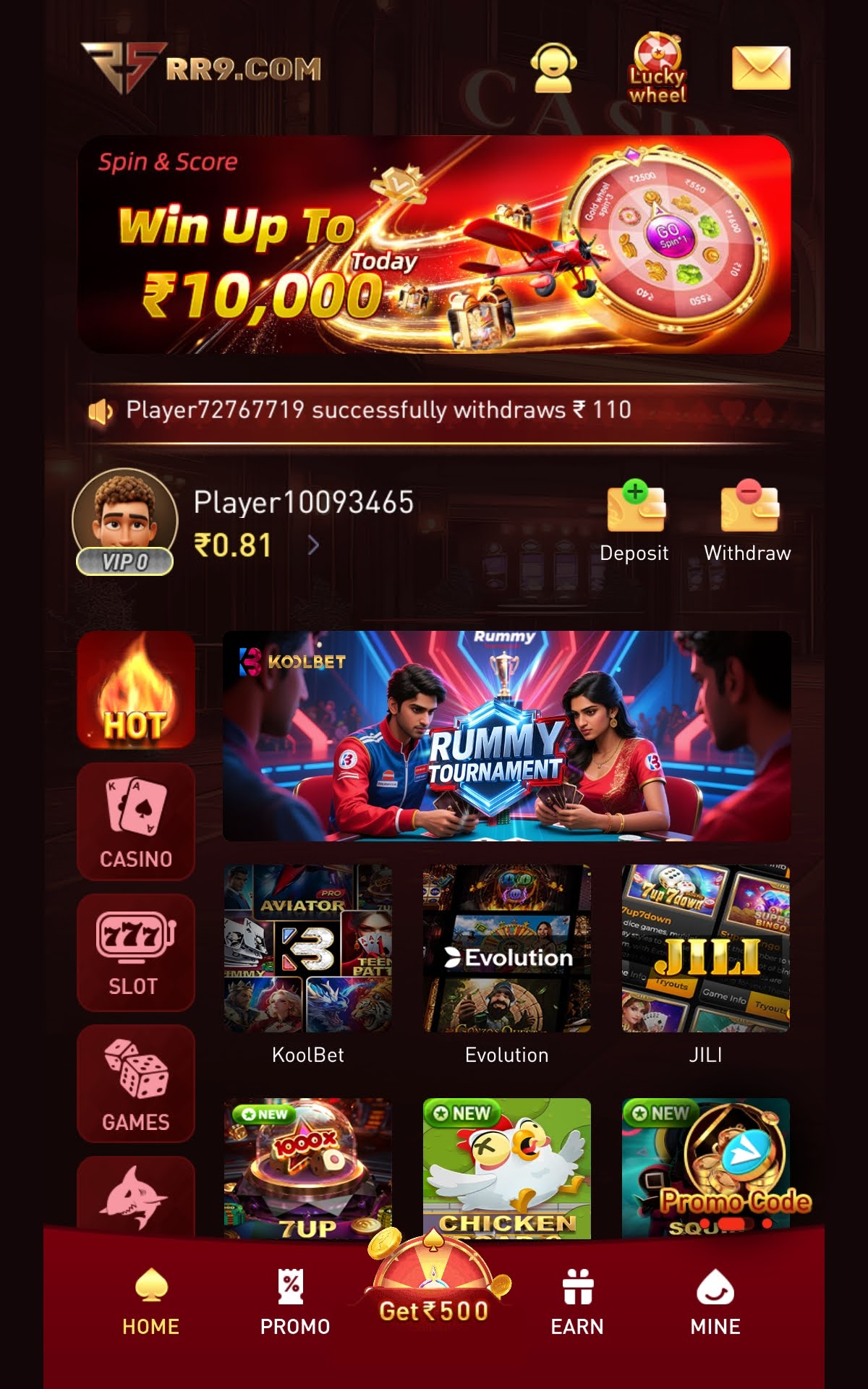 RR9 App banner